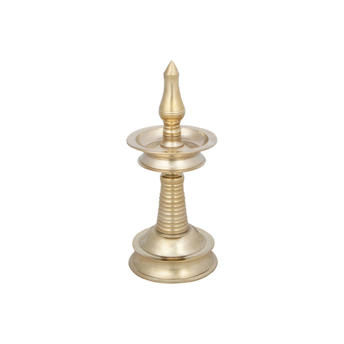 Brass Kerala Lamp - 5 x 4 Inches | Brass Kuthuvilakku/ Nilavilakku for Pooja/ 200 Gms Approx