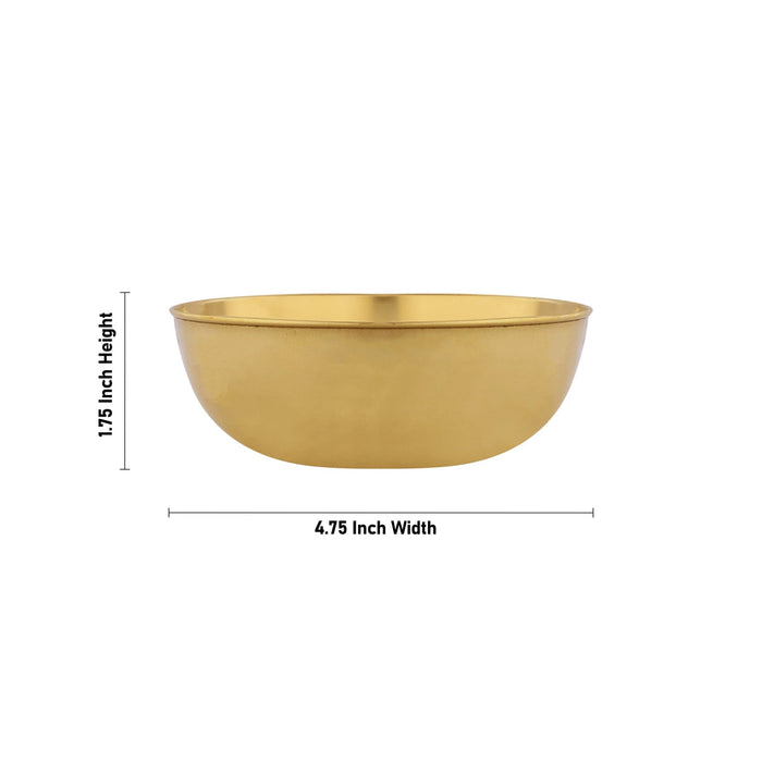 Brass Bowl - 1.75 x 4.75 Inches | Pooja Bowl/ Brass Cup for Home