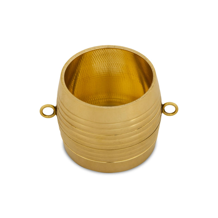 Brass Para - 2.5 X 2.25 Inches | Kerala Nirapara/ Idangazhi/ Changazhi/ Brass Measuring Cup For Pooja & Temple
