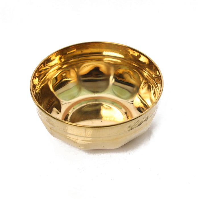 Brass Bowl - 1.5 x 3.5 Inches | Small Bowl/ Brass Cup/ Small Cup/ Pooja Bowl for Home