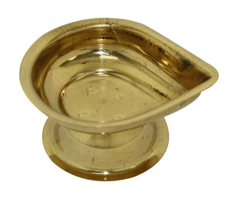 Brass Diya - 1 x 1.75 Inches | Kartik Lamp/ Agal Vilakku/ One Mukh Deep for Pooja/ 240 Gms Approx