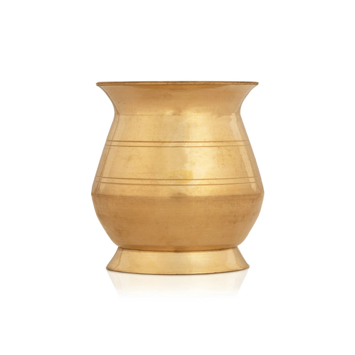 Brass Lota - 3 x 2.75 Inches | Brass Kalash Pot/ Brass Chombu/ Kalasam for Pooja