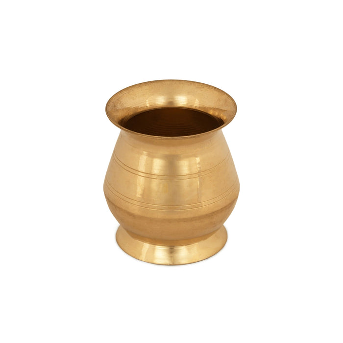 Brass Lota - 3 x 2.75 Inches | Brass Kalash Pot/ Brass Chombu/ Kalasam for Pooja
