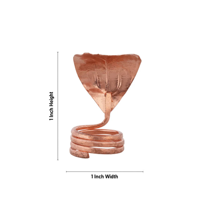 Nagam Statue - 1 x 1 Inch | Copper Idol/ Snake Statue/ Naag Devta Murti/ Snake Sculpture for Pooja