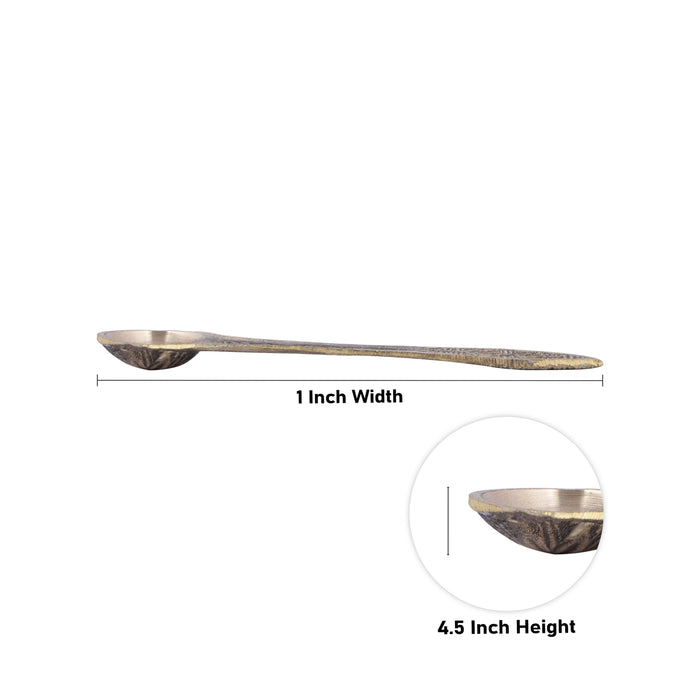 Brass Achmani - 4.5 Inches | Uddharani/ Pali Spoon for Pooja/ 15 Gms Approx
