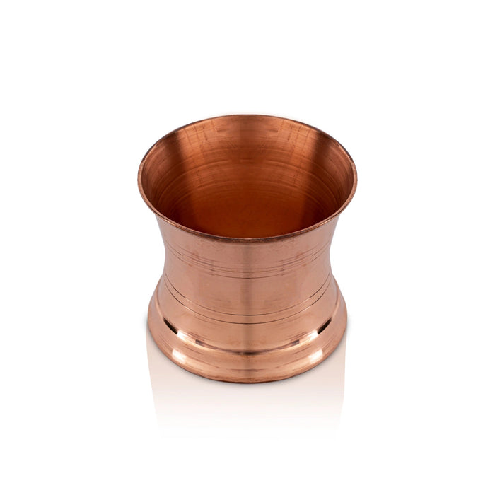 Panch Patra - 2.75 X 3 Inches | Copper Panchapalli/ Beading Design Pancha Patra/ Puja Vessel For Temple