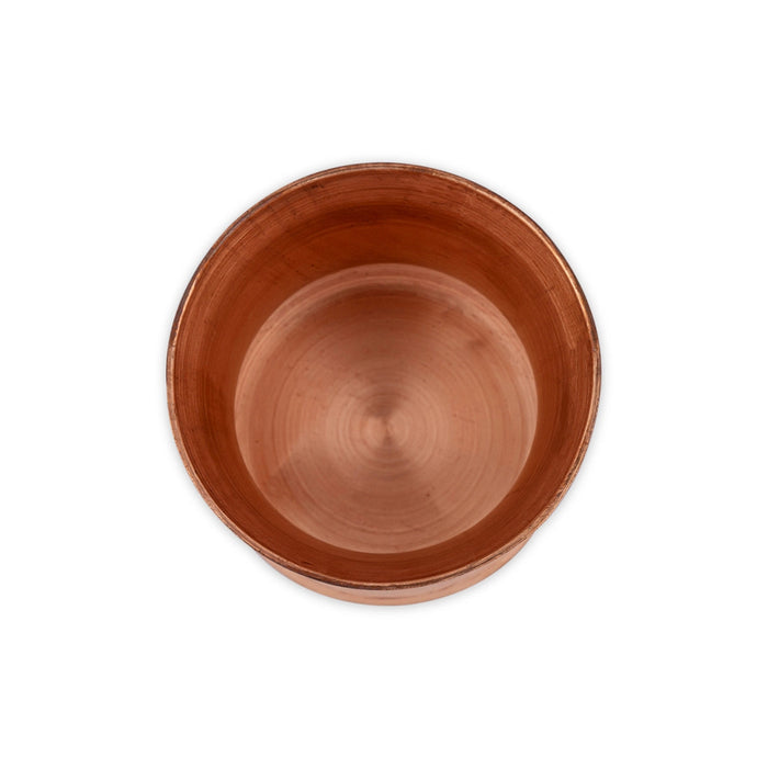 Panch Patra - 2.75 X 3 Inches | Copper Panchapalli/ Beading Design Pancha Patra/ Puja Vessel For Temple