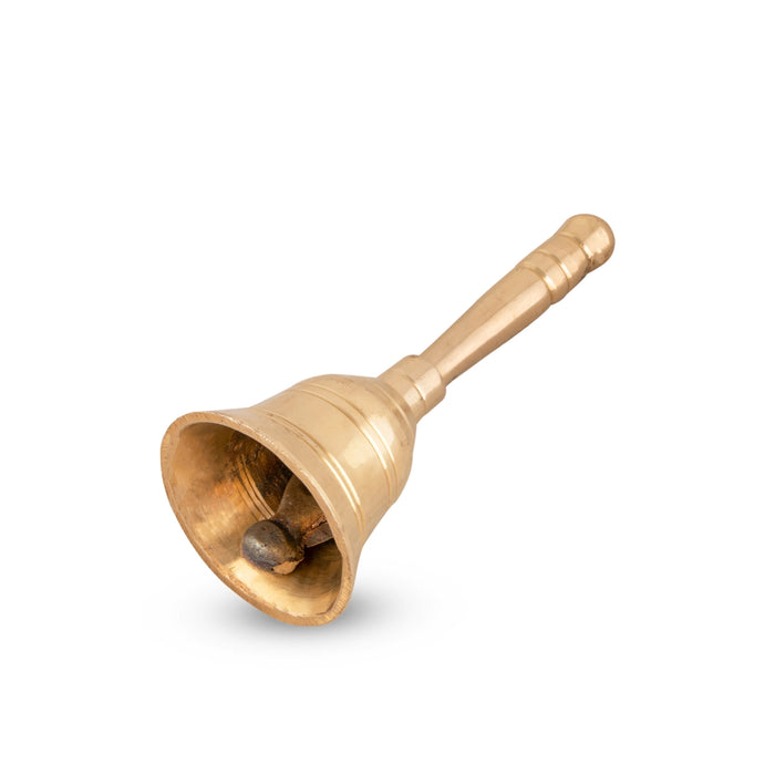 Hand Bell - 4.5 x 2 Inches | Pooja Ghanti/ Pooja Bell/ Brass Ghanti for Home