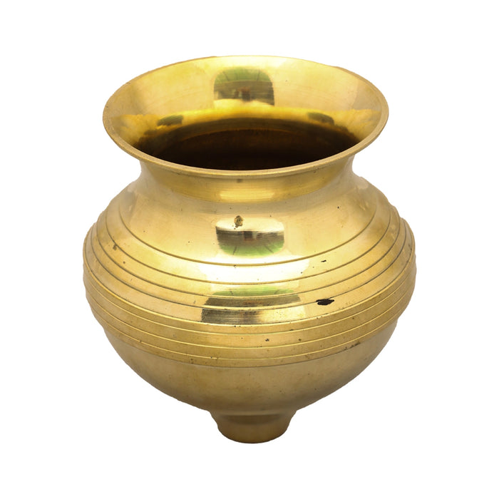 Abhishek Loti - 4.75 x 4 Inches | Brass Lota/ Jaladhari Pot for Shivling Puja/ 480 Gms Approx