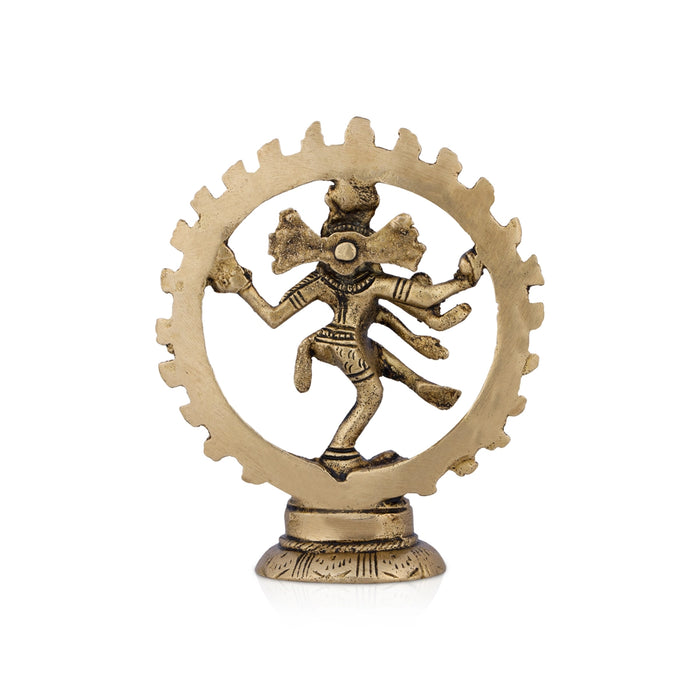 Natraj - 4 Inches | Natrajar Statue/ Antique Brass Statue for Home/ 130 Gms Approx