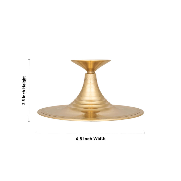 Brass Camphor Burner - 2.5 x 4.5 Inches | Kapoor Dhani/ Brass Aarti/ Karpura Aarti for Pooja
