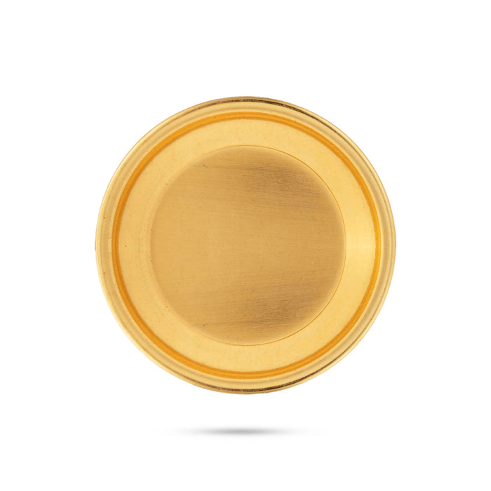 Annapurna Devi With Gold Polish Plate - 2 x 2.5 Inches | Metal Annapoorani Statue for Pooja