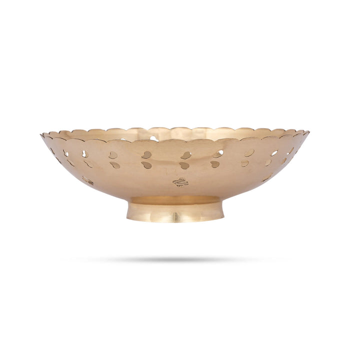 Brass Bowl With Base - 2 x 6.5 Inches | Pooja Cup/ Pooja Bowl/ Brass Katora for Home