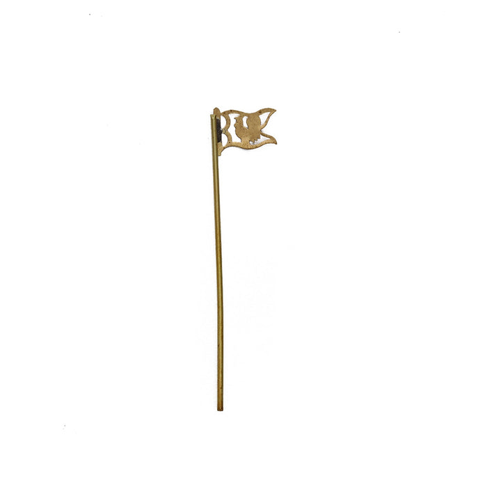 Brass Seval Kodi - 3.25 X 0.5 Inches | Seval Flag/ Seval Kodi Flag/ Murugan Seval Kodi For Worship