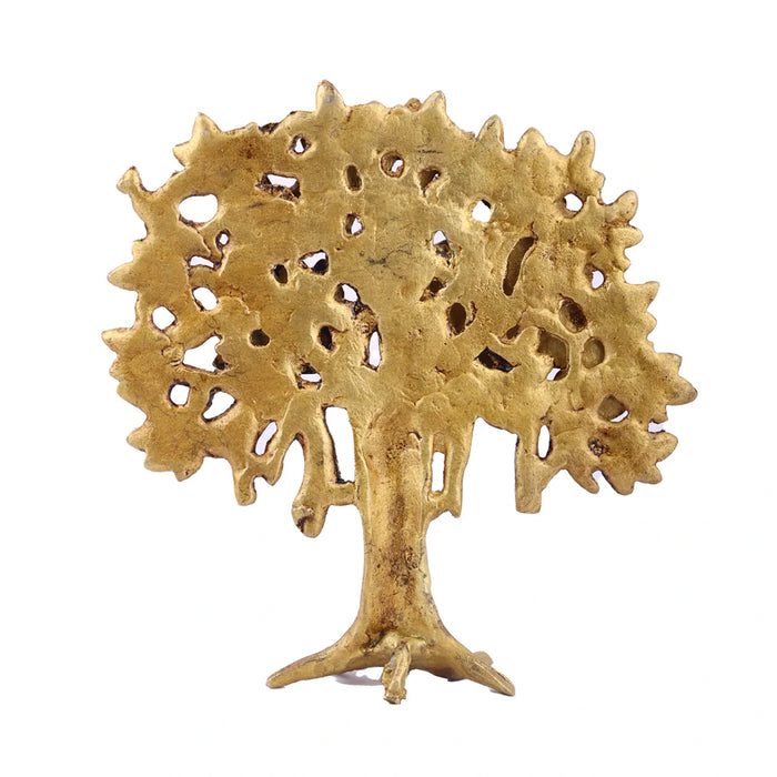 Kalpavriksha Tree - 7 Inches | Antique Brass Statue/ Kalpvriksh Plant for Pooja/ 820 Gms Approx