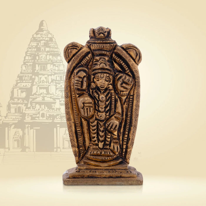 Guruvayurappan Idol - 3 x 1.5 Inches | Antique Brass Idol/ Guruvayoorappan Vigraham for Pooja/ 100 Gms Approx