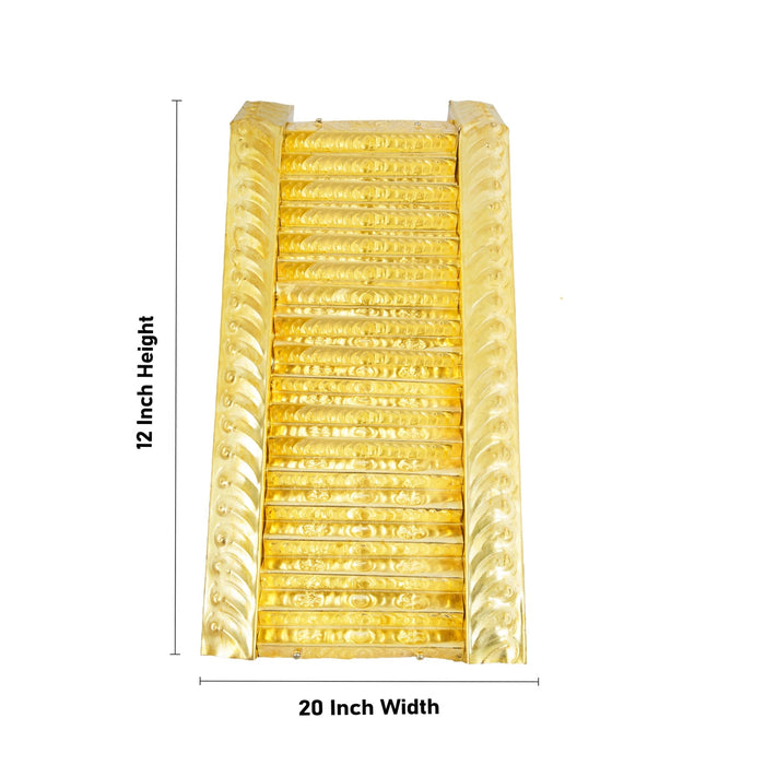 Ayyappan Padi - 12 x 20 x 11 Inches | Ayyappan 18 Padi/ Brass 18 Padi Ayyappan for Pooja