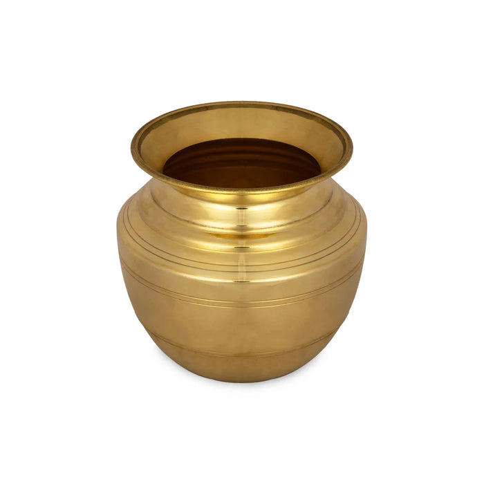 Lota - 6 x 5 Inches | Brass Chombu/ Brass Kalash/ Pooja Pot for Home