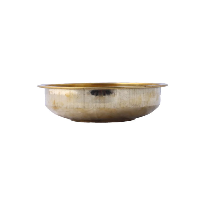 Brass Bowl - 2.5 x 8 Inches | Tharpana Chatti/ Tarpana Chatti for Rituals/ 300 Gms Approx