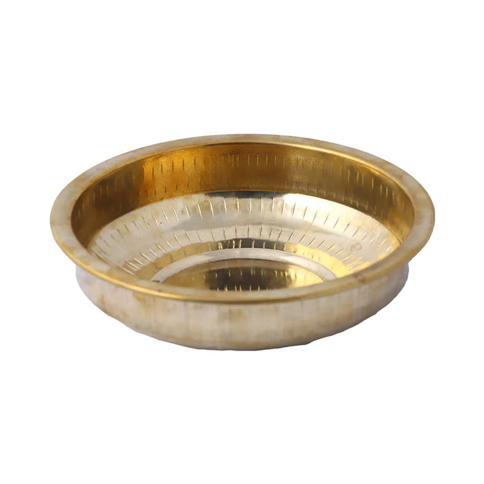 Brass Bowl - 2.5 x 8 Inches | Tharpana Chatti/ Tarpana Chatti for Rituals/ 300 Gms Approx