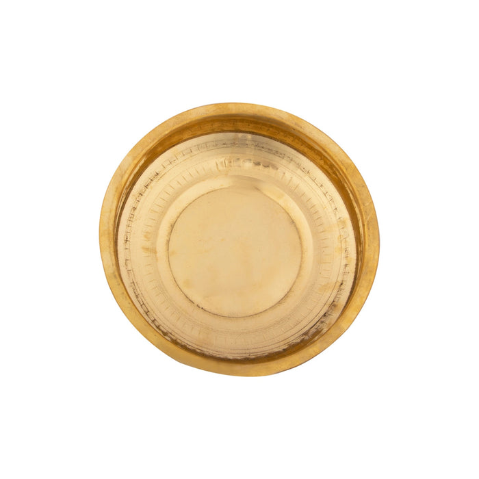 Tharpana Chatti - 2.5 x 8 Inches | Brass Bowl/ Tarpana Chatti/ Brass Vessel for Rituals