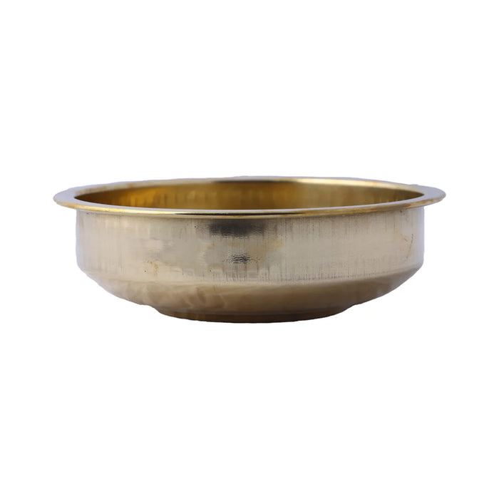 Brass Bowl - 2.5 x 8.5 Inches | Tharpana Chatti/ Tarpana Chatti for Rituals/ 380 Gms Approx