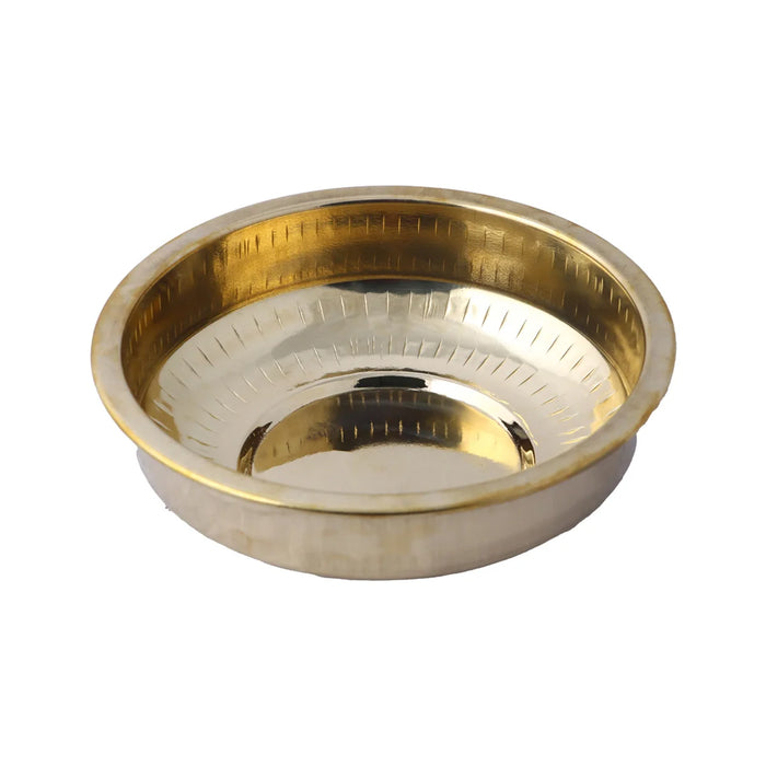 Brass Bowl - 2.5 x 8.5 Inches | Tharpana Chatti/ Tarpana Chatti for Rituals/ 380 Gms Approx