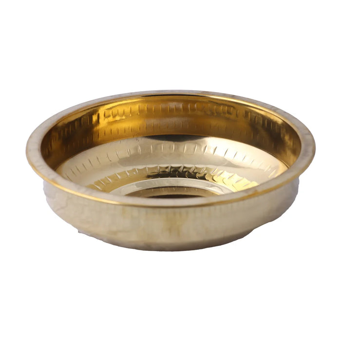 Brass Bowl - 2.75 x 9 Inches | Tharpana Chatti/ Tarpana Chatti for Rituals/ 425 Gms Approx