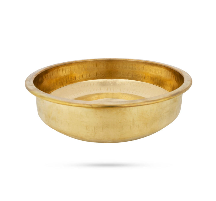 Tharpana Chatti - 3 x 10.5 Inches | Brass Bowl/ Tarpana Chatti/ Brass Vessel for Rituals