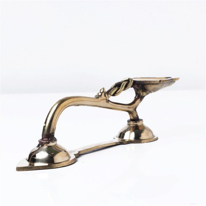 Brass Aarti With Handle - 2.5 x 8 Inches | One Mukh Camphor Burner/ Kapoor Dhani/ Karpura Aarti for Pooja