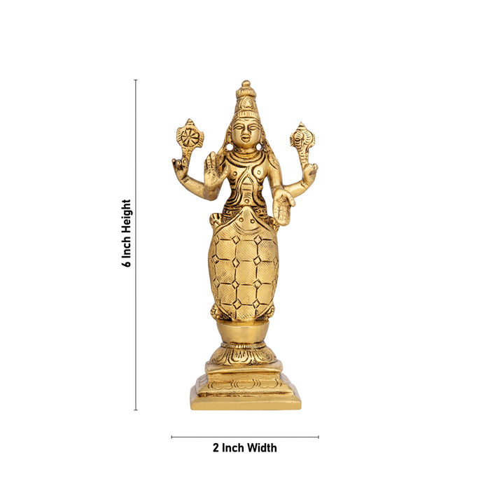 Dasavathaaram Murti Set - 6 x 2 Inches | Vishnu Ten Incarnations Avatars Idols/ Antique Brass Idol for Pooja