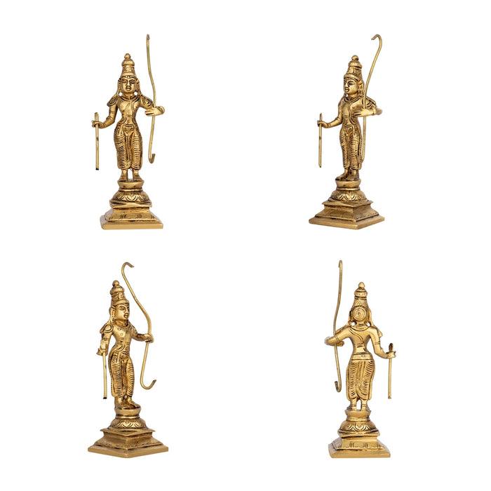 Dasavathaaram Murti Set - 6 x 2 Inches | Vishnu Ten Incarnations Avatars Idols/ Antique Brass Idol for Pooja