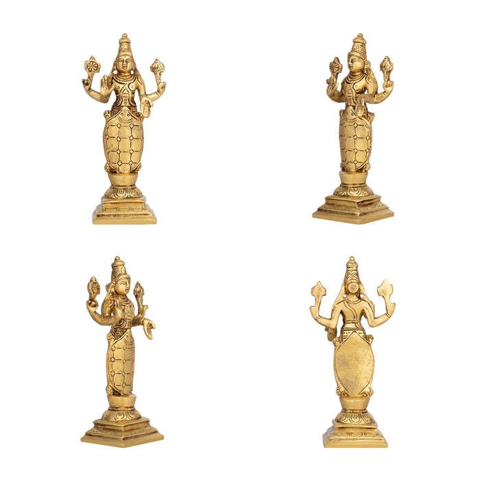 Dasavathaaram Murti Set - 6 x 2 Inches | Vishnu Ten Incarnations Avatars Idols/ Antique Brass Idol for Pooja