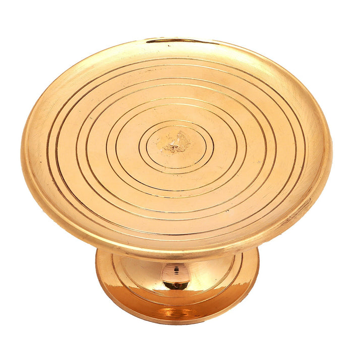 Pooja Stand - 3 X 5 Inches | Brass Stand/ Murti Stand/ Idol Base/ Puja Pedestal For Deity