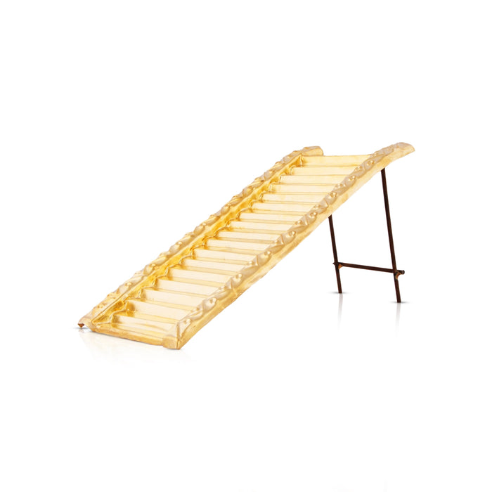 Ayyappan Padi - 6 x 10 x 5 Inches | 18 Padi Ayyappan/ Brass Sheet Ayyappan 18 Padi for Pooja/ 220 Gms Approx