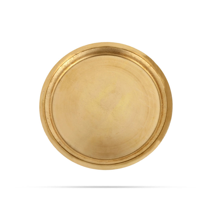 Brass Plate - 4.5 Inches | Beading Design Thali Plate/ Pooja Plate/ Pooja Thali For Traditional Pooja