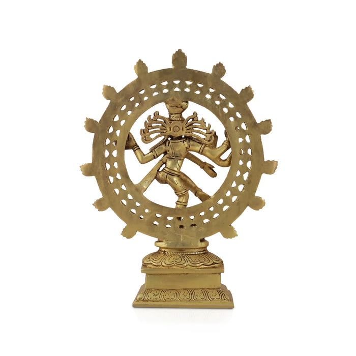 Natraj Murti - 12 x 9 Inches | Antique Brass Statue/ Nataraj Murti for Pooja/ 2.500 Kgs Approx