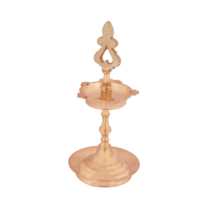 Brass Lamp - 7 x 3 Inches | Karaikudi Kuthu Vilakku/ Pirai Deepam/ Diya for Pooja