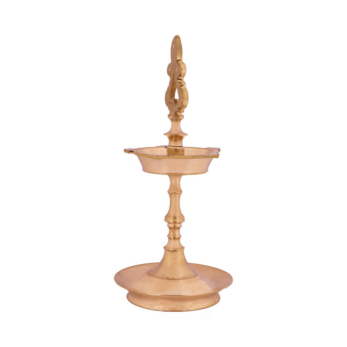 Brass Lamp - 7 x 3 Inches | Karaikudi Kuthu Vilakku/ Pirai Deepam/ Diya for Pooja