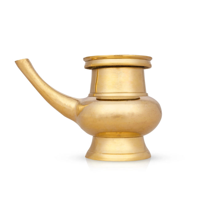 Brass Kindi - 3.5 x 6 Inches | Brass Kalash/ Brass Kamandalam for Pooja