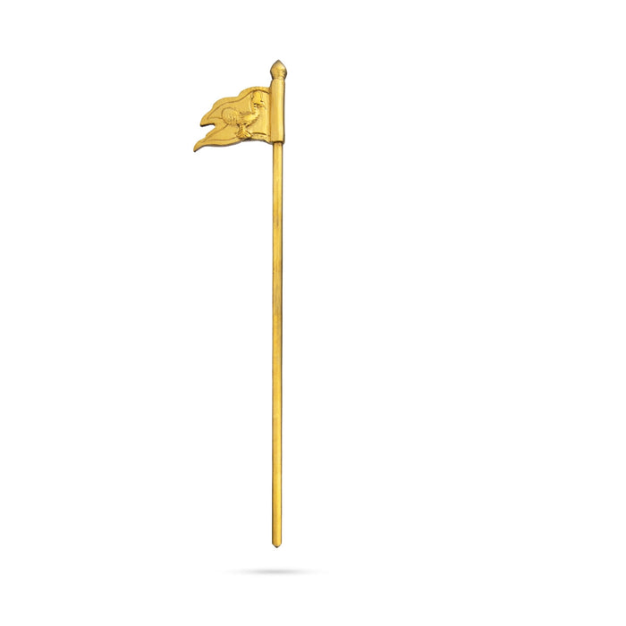 Seval Kodi - 19 Inches | Brass Seval Kodi Flag/ Murugan Seval Kodi/ Seval Flag for Pooja