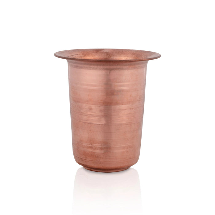 Coffee Tumbler - 3 x 3 Inches | Copper Glass/ Copper Tumbler/Copper Vessel/Copper Cup for Home