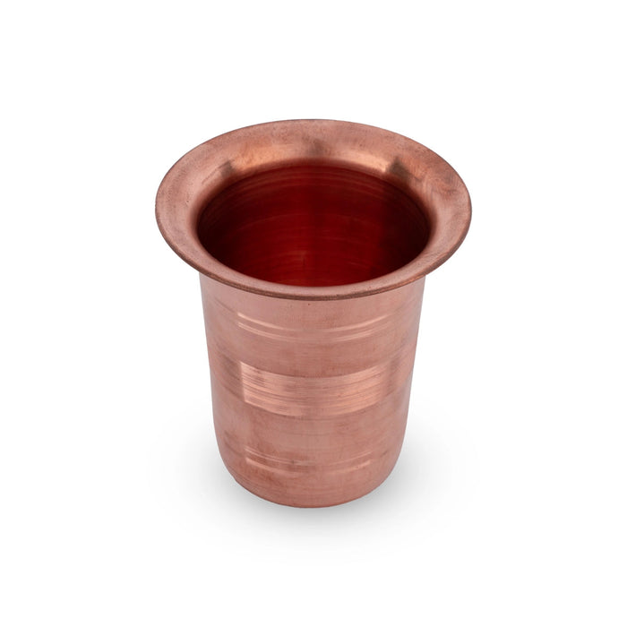 Coffee Tumbler - 3 x 3 Inches | Copper Glass/ Copper Tumbler/Copper Vessel/Copper Cup for Home