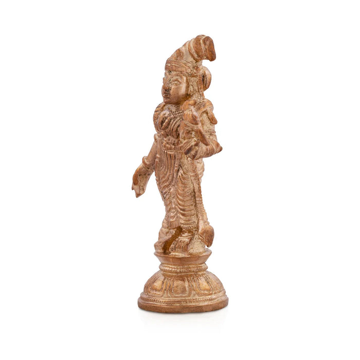 Andal Statue Standing On Base - 2.5 x 1.5 Inches | Panchaloha Statue/ Goda Devi/ Andal Idol for Pooja