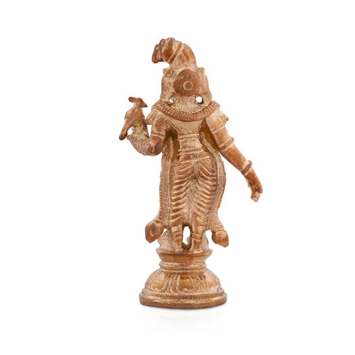 Andal Statue Standing On Base - 2.5 x 1.5 Inches | Panchaloha Statue/ Goda Devi/ Andal Idol for Pooja