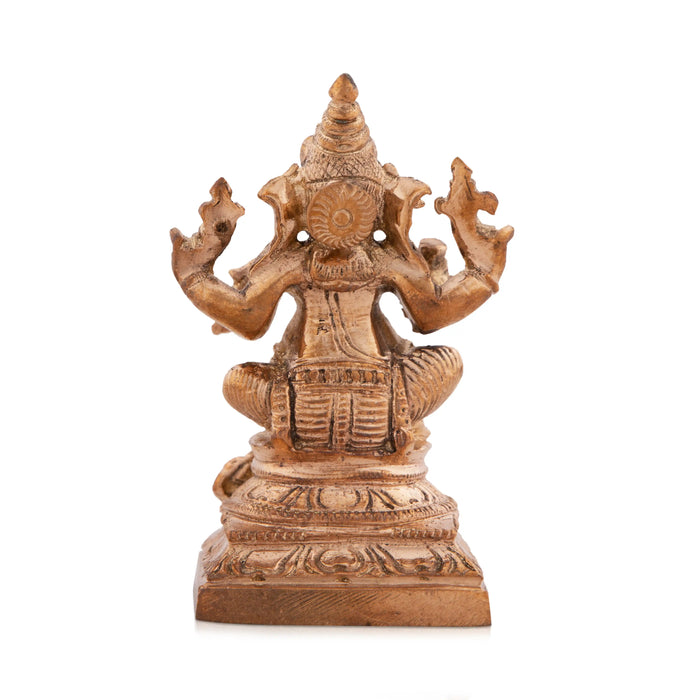 Ganesh Murti - 3 x 2 Inches | Panchaloha Statue/ Ganpati Murti for Pooja/ 295 Gms Approx