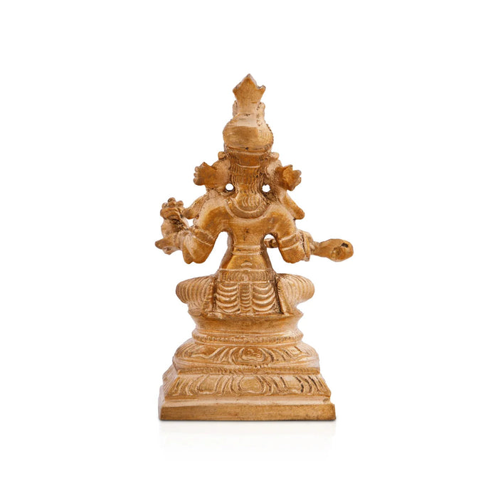 Annapurna Devi Sitting On Base - 2.75 x 1.75 Inches | Panchaloha Idol/ Annapoorani Statue for Pooja