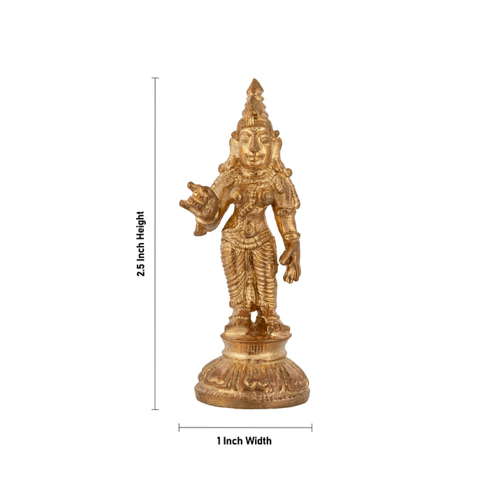 Sivagami Statue - 2.5 x 1 Inches | Panchaloha Idol/ Sivagami Idol for Pooja/ 45 Gms Approx