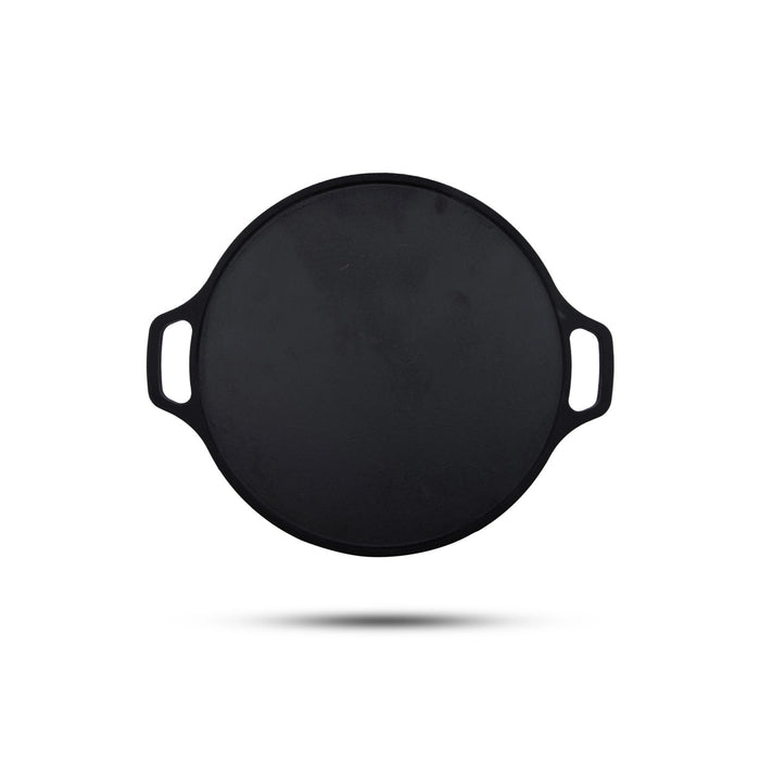 Cast Iron Tawa with Double Handle - 13 Inches | Roti Tawa/ Cast Iron Dosa Tawa/ Cast Iron Dosa Pan for Cooking