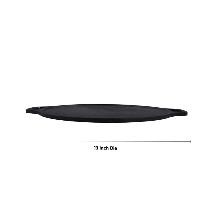 Cast Iron Tawa with Double Handle - 13 Inches | Roti Tawa/ Cast Iron Dosa Tawa/ Cast Iron Dosa Pan for Cooking